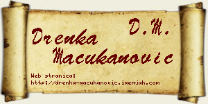 Drenka Mačukanović vizit kartica